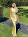 Sexy Yellow Mermaid Long Party Prom Dresses To Impress,Evening Dress,13550