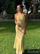 Sexy Yellow Mermaid One Shoulder Long Party Prom Dresses To Impress,Evening Dress,13508