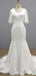 1/2 Long Sleeves Lace Mermaid Wedding Dresses, Cheap Wedding Gown, WD677