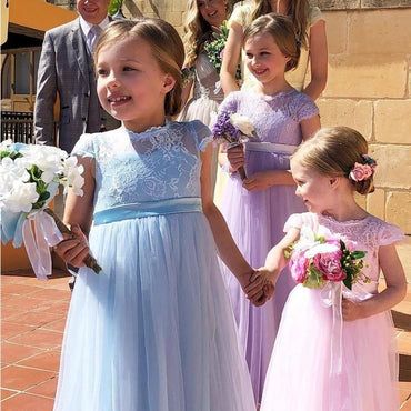 A-line Lace Cap Sleeves Bridesmaid Dresses Online, Cheap Bridesmaid Dresses WG809