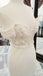 Beautiful Off Shoulder Short Sleeve Side Slit Gogeous Long Wedding Dress with Long Train, WG626