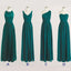 Best Sale Cheap Simple Mismatched Styles Chiffon Floor-Length Formal Long Teal Green Bridesmaid Dresses, WG183