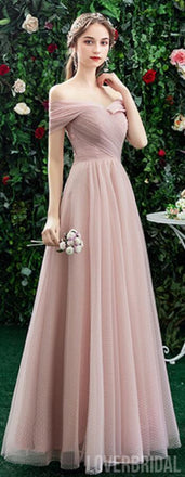 Blush Pink Floor Length Mismatched Cheap Bridesmaid Dresses Online, WG531