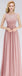 Blush Pink Lace Floor Length Mismatched Chiffon Bridesmaid Dresses Online, WG542