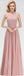 Blush Pink Lace Floor Length Mismatched Chiffon Bridesmaid Dresses Online, WG542
