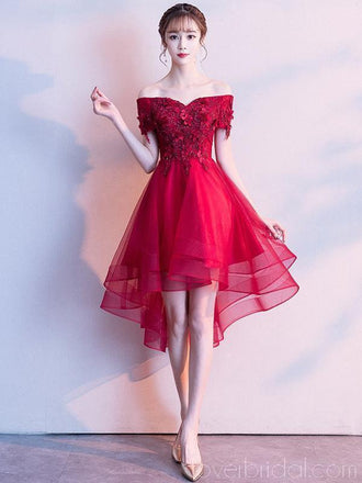 Bright red shop homecoming dress