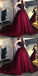 Burgundy A-line Sweetheart Cheap Long Prom Dresses Online,12761