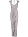 Cap Sleeves Backless Grey Chiffon Cheap Bridesmaid Dresses Online, WG605
