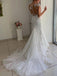Cap Sleeves Floral Mermaid Handmade Lace Wedding Dresses,WD759