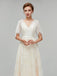 Champagne Short Sleeves Lace A-line Cheap Wedding Dresses Online, Cheap Bridal Dresses, WD561
