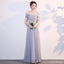 Cheap Grey Floor Length Mismatched Chiffon Bridesmaid Dresses Online, WG540