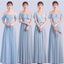 Chiffon Blue Mismatched Cheap Bridesmaid Dresses Online, WG758