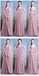 Chiffon Dusty Pink Long Mismatched Simple Cheap Bridesmaid Dresses Online, WG508
