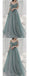 Elegant Blue A-line Spaghetti Straps Long Prom Dresses Online, Dance Dresses,12540