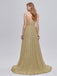 Elegant Spaghetti Straps A-line V-neck Cheap Long Prom Dresses Online,12798
