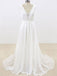 Elegant Unique V Neck Cheap Beach Wedding Dresses Online, WD374