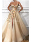 Flower Shoulder Side Slit Cute Long Evening Prom Dresses, Evening Party Prom Dresses, 12224