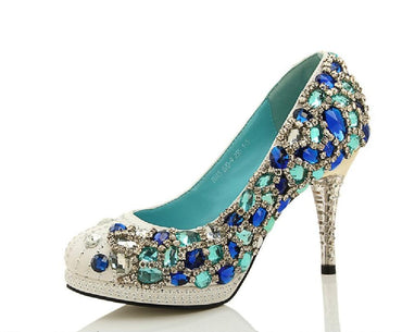 Delicate Crystal Flat Pointed Toe Rhinestone Wedding Bridal Shoes, S00 ...