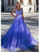 Gorgeous A-line Straps Maxi Long Prom Dresses,Evening Party Prom Dresses,13037