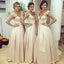 Gorgeous Off Shoulder V-Neck Sexy Affordable Wedding Party Bridesmaids Long Ball Gown, WG098