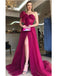 Gorgeous Red A-line High Slit One Shoulder Maxi Long Prom Dresses,12940