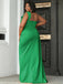 Green Mermaid One Shoulder Cheap Long Bridesmaid Dresses,WG1446