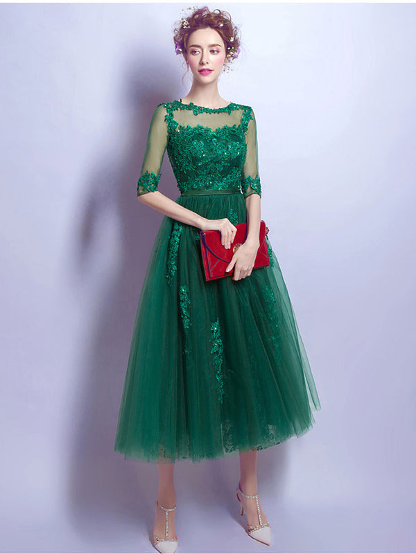 Green Short Sleeves Jewel Homecoming Dresses,Cheap Short Prom Dresses,CM922