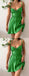 Green Spaghetti Straps Short Homecoming Dresses,Cheap Short Prom Dresses,CM918