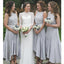 Jewel Lace Bodice Pleated High Low Bridesmaid Dresses Online, Cheap Bridesmaids Dresses, WG729