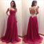 Junior Formal See Through Back Sweet Heart A Line Cheap Long Prom Dresses, WG214
