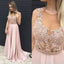 Lace Blush Pink Evening Prom Dresses, 2017 Long Sexy See Through Party Prom Dress, Custom Long Prom Dress, Cheap Party Prom Dress, Formal Prom Dress, 17033