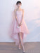 Lace High Low Sweetheart Pink Homecoming Dresses Online, Cheap Short Prom Dresses, CM792