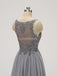 Lace Straps Grey Chiffon Short Cheap Homecoming Dresses Online, CM814