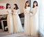 Lace Tulle Cute Long Bridesmaid Dresses, Mismatched Custom Long Bridesmaid Dresses, Cheap Bridesmaid Gowns, BD003