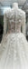 Lauxury Long Sleeves Charming Applique Lace Long Wedding Party Dresses, WG616