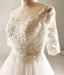 Long Sleeve Empire Lace Beaded Wedding Dresses, Custom Made Wedding Dresses, Cheap Wedding Bridal Gowns, WD225