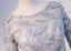Long Sleeve Gray Lace Scoop Neckline Homecoming Prom Dresses, Affordable Short Party Prom Dresses, Perfect Homecoming Dresses, CM273