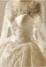 Long Sleeve V Neckline Lace Long Tail Wedding Dresses, Custom Made Wedding Dresses, Cheap Wedding Bridal Gowns, WD221