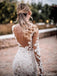 Long Sleeves Backless Lace Mermaid Wedding Dresses Online, Cheap Bridal Dresses, WD627