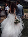 Long Sleeves See Through A-line Long Wedding Dresses Online, Cheap Bridal Dresses, WD536