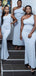 Mermaid One Shoulder Sleeveless Cheap Bridesmaid Dresses Online, WG817