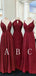 Mismatched Burgundy Long A-line Bridesmaid Dresses Gown Online,WG913