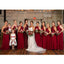 Mismatched Dark Red Long Cheap Bridesmaid Dresses Online, Cheap Bridesmaids Dresses, WG686