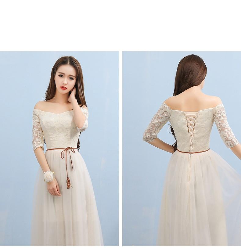 Mismatched Lace Tulle Long Bridesmaid Dresses, Cheap Custom Long Bridesmaid Dresses, Affordable Bridesmaid Gowns, BD009