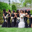 Mismatched Mermaid Black Cheap Long Bridesmaid Dresses Online,WG1020