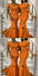 Mismatched Orange Mermaid Cheap Long Bridesmaid Dresses,WG1440