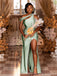 Mismatched Sage Mermaid Cheap Long Bridesmaid Dresses Online,WG1093