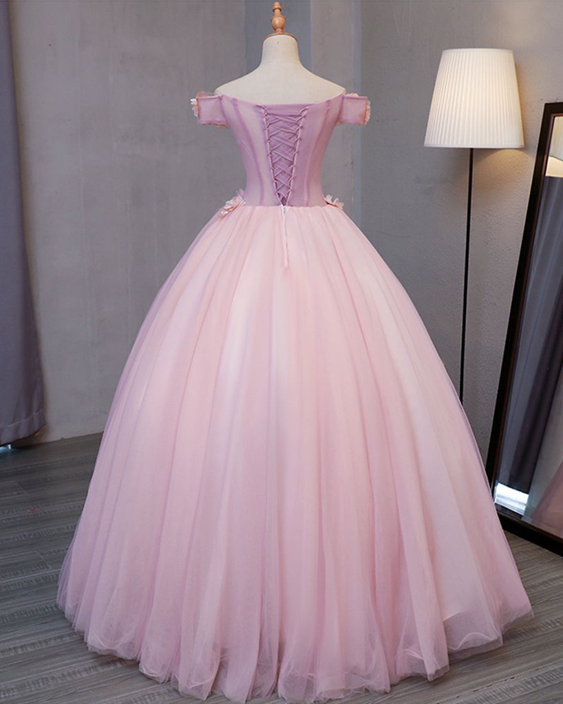 Off Shoulder A-line Lace Cheap Evening Prom Dresses, Sweet 16 Dresses, 17490