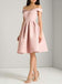 Off Shoulder Pink Cheap Short Homecoming Dresses Online, CM632