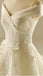 Off Shoulder V Neckline Lace Long Tail Wedding Dresses, Custom Made Wedding Dresses, Cheap Wedding Gowns, WD219